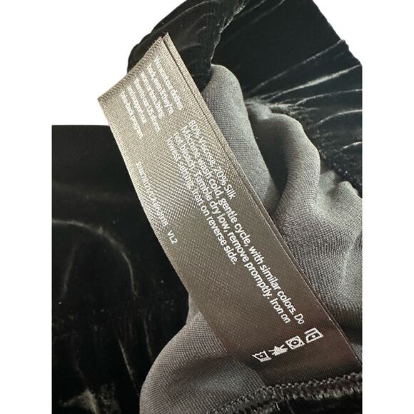 NWT EILEEN FISHER Velvet Straight Leg Pants Black XL Pull-On Side Pockets - Picture 6 of 7